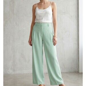 OGL Mint Green Soft Stretchy Lightweight Wide Leg Side Pocket Pants Size XL